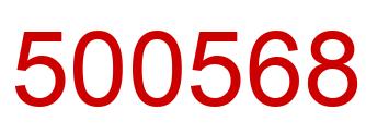 Number 500568 red image