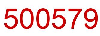 Number 500579 red image