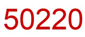 Number 50220 red image