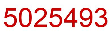 Number 5025493 red image