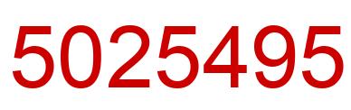 Number 5025495 red image