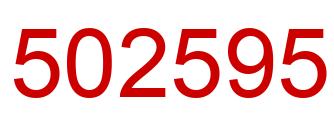 Number 502595 red image