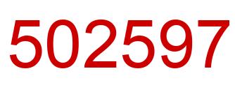 Number 502597 red image