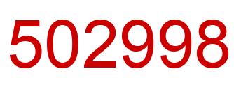 Número 502998 imagen rojo