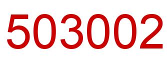 Número 503002 imagen rojo