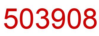 Number 503908 red image
