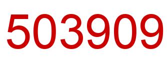 Number 503909 red image