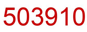 Number 503910 red image