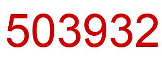 Number 503932 red image