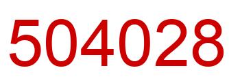 Número 504028 imagen rojo