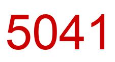 Número 5041 imagen rojo