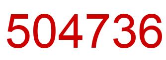 Number 504736 red image