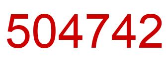 Number 504742 red image