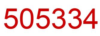 Number 505334 red image