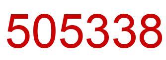Number 505338 red image