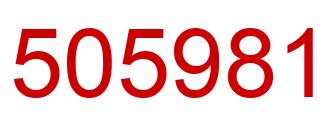 Number 505981 red image