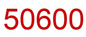 Number 50600 red image