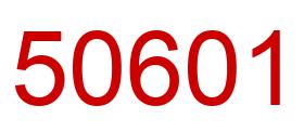 Number 50601 red image