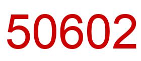 Number 50602 red image