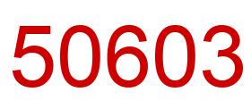 Number 50603 red image