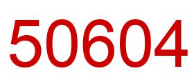 Number 50604 red image