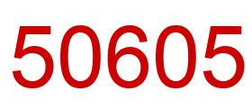 Number 50605 red image