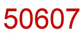 Number 50607 red image