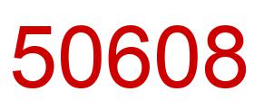 Number 50608 red image