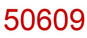 Number 50609 red image