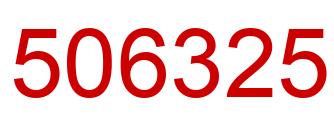 Número 506325 imagen rojo