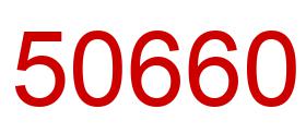 Number 50660 red image