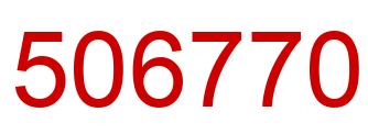 Number 506770 red image