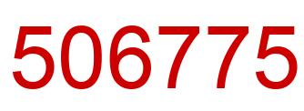 Número 506775 imagen rojo