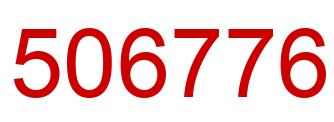 Número 506776 imagen rojo
