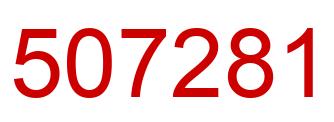 Number 507281 red image