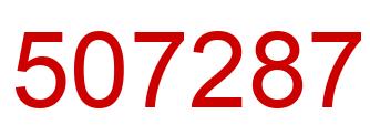 Number 507287 red image