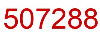 Number 507288 red image