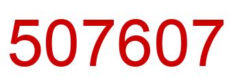 Número 507607 imagen rojo