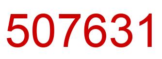 Número 507631 imagen rojo