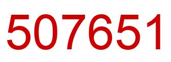 Number 507651 red image