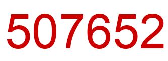 Número 507652 imagen rojo