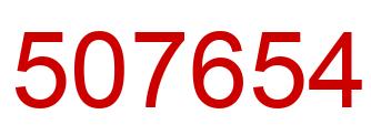 Number 507654 red image