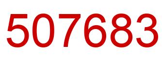 Number 507683 red image