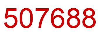 Number 507688 red image