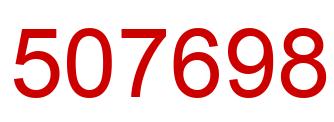 Number 507698 red image