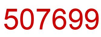 Number 507699 red image