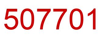 Number 507701 red image