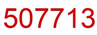 Number 507713 red image
