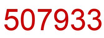 Number 507933 red image