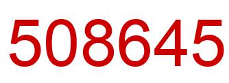 Number 508645 red image